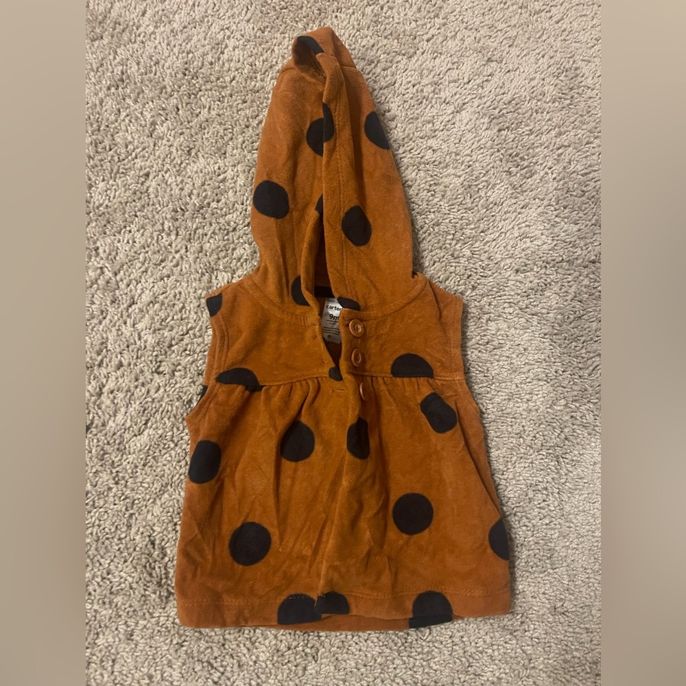 Baby Girl Polka Dot Button Down Vest